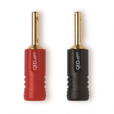 Разъемы акустические бананы QED (QE1810) Airloc ABS Banana 4mm 1 Red 1 Blk Plug